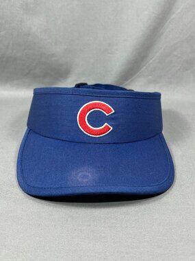 Chicago Cubs MLB Sun Visor Strapback Hat Blue Adjustable Golfer Beach Adult Mens